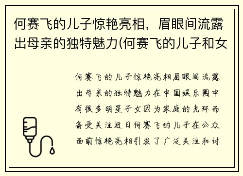 何赛飞的儿子惊艳亮相，眉眼间流露出母亲的独特魅力(何赛飞的儿子和女儿照片)
